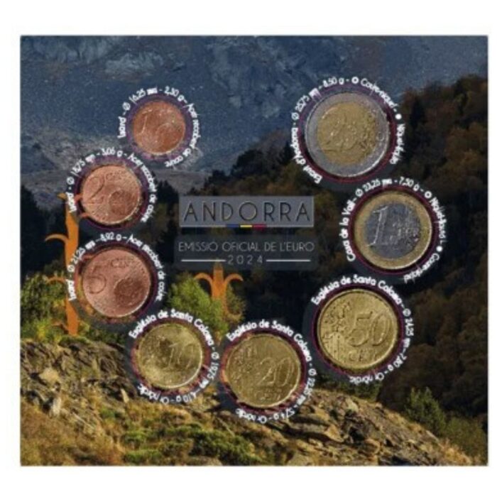 Andorra 2024 BU euro müntide pangakomplekt - Image 2