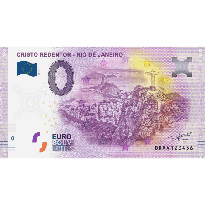 0 euro Brasile 2019 - Statua del Cristo Redentore - immagine 1
