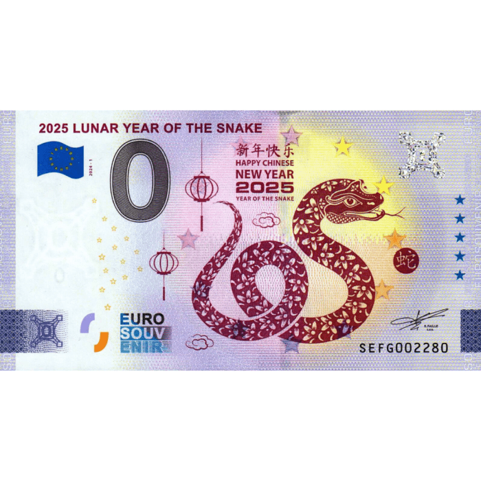 0 euro Italia 2024 - 2025 Año Lunar de la Serpiente - Imagen 1