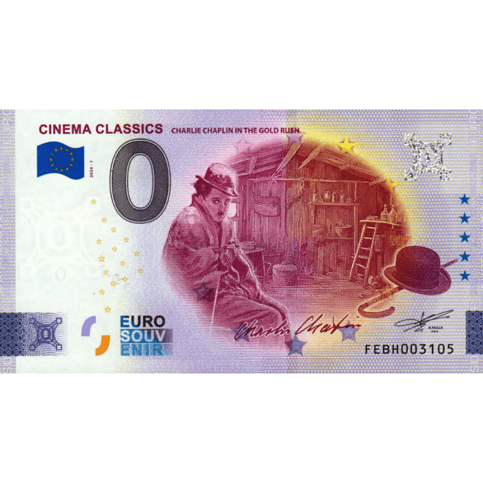 0 euro Malta 2024 - Charlie Chaplin - immagine 1
