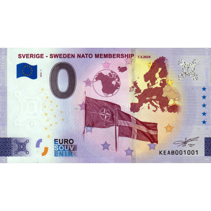 0 euro Suecia 2024 - Adhesión de Suecia a la OTAN - Imagen 1