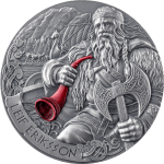 Silver coin 2000 francs Cameroon 2025 - Road to Valhalla: Leif Eriksson