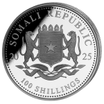 Somalia Moneda de Plata 100 Chelines 2025 - Elefante Somalí - Imagen 2