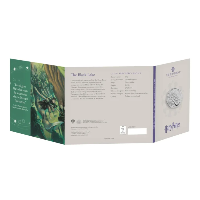 Great Britain 50 pence 2024 - Harry Potter: Black Lake BU - Image 5