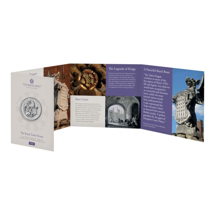 Kolikko £5 Iso-Britannia 2024 - Royal Tudor Beasts: Tudor Dragon - Image 4