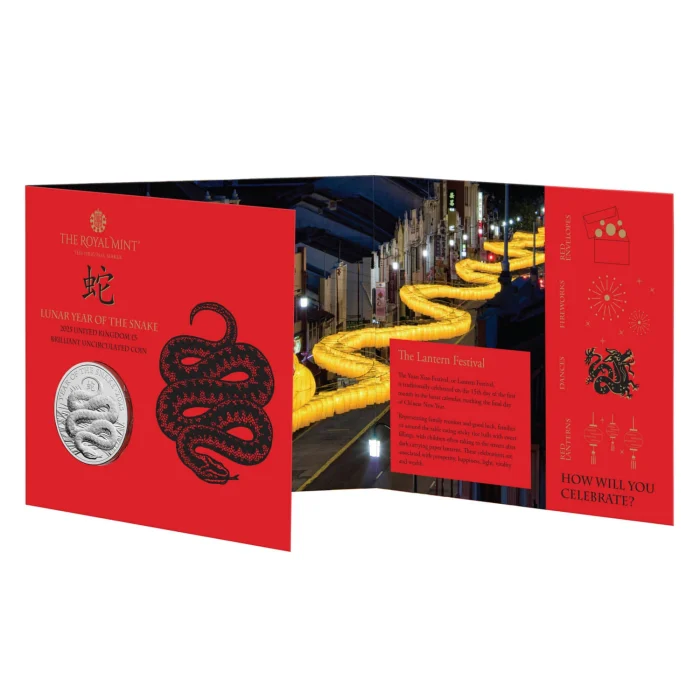Moneda de 5 £ Reino Unido 2025 - Año de la Serpiente - Imagen 1