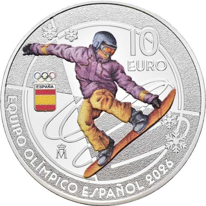 Moneda de plata coloreada €10 España 2025 - Equipo Olímpico España 2026 - Imagen 1