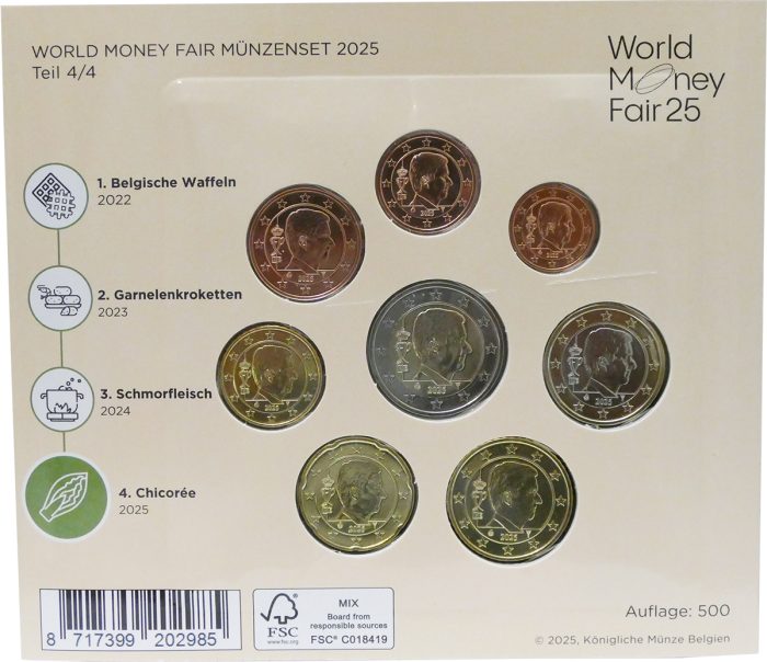 Eurokolikko pankkisarja Belgia 2025 BU (World Money Fair 2025) - Image 2