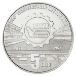 Серебряная монета 5 евро - автодром Монца — изображение 3