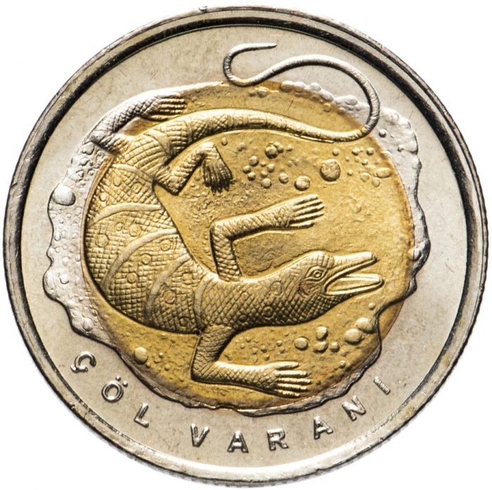 варан 1 лира Турция 2015 - Пустынный варан — изображение 1