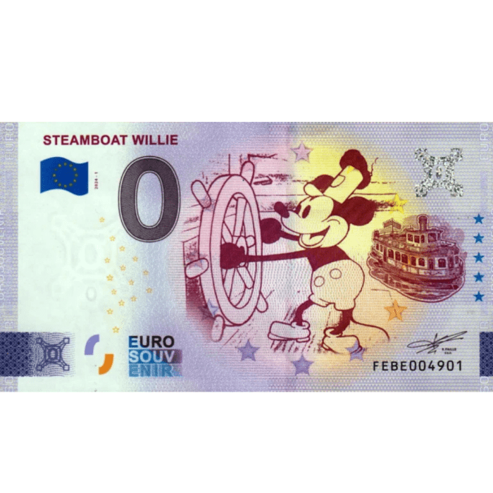 вилли 0 euro Malta 2024 - Steamboat Willie - Image 1