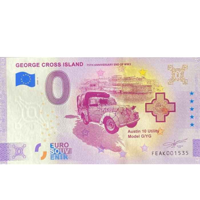 караваджо(1) 0 euroa Malta 2020 - Toisen maailmansodan päättymisen 75. vuosipäivästä - Image 1