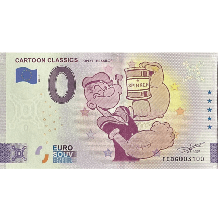 0 euro Malta 2024 - Cartoon Classics: Sailor Popeye