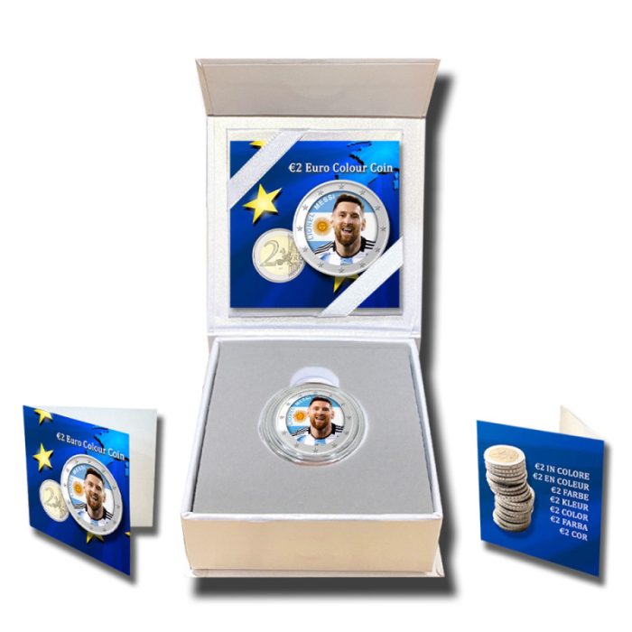 Värviline 2-eurone münt Argentina - Lionel Messi - Image 2