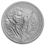 Серебряная монета $2 Ниуэ 2024 — Людвиг ван Бетховен