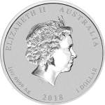 Серебряная монета $1 Австралия 2018 — Год Собаки 1 oz BU — изображение 2