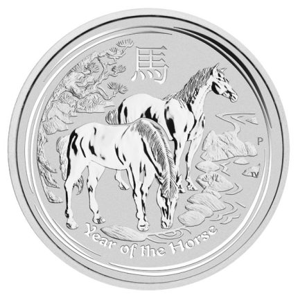 Серебряная монета $1 Австралия 2014 — Год Лошади 1 oz BU