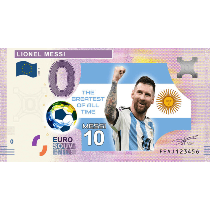 Messi Nota di colore 0 euro Malta 2019 - Lionel Messi - immagine 1
