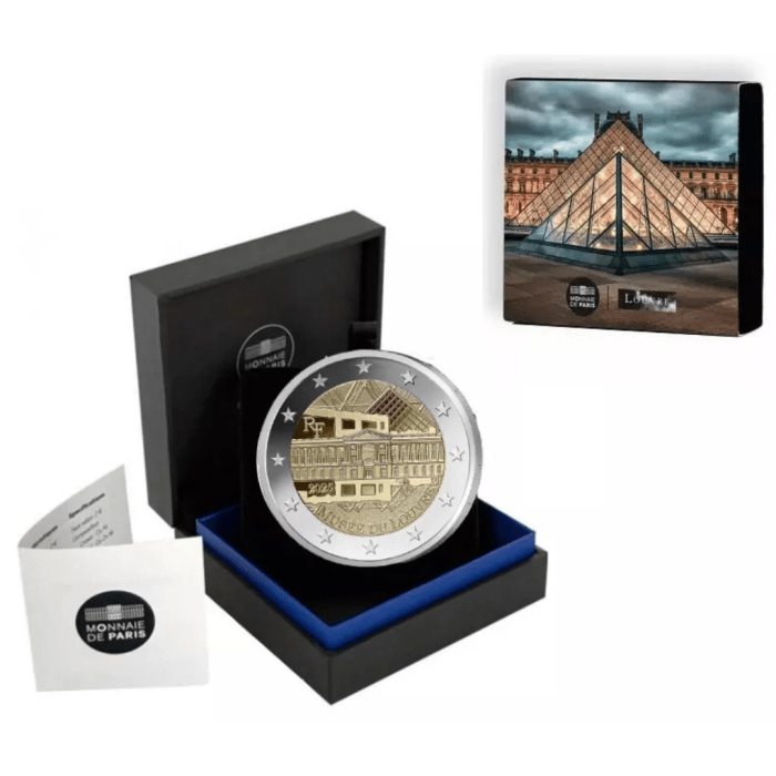 2 euros Francia 2025 - Museo del Louvre Proof - Imagen 3
