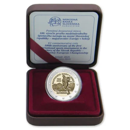 2 euro Slovakia 2025 - European Ice Hockey Championship Proof