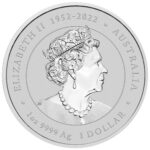 Värviline Hõbemünt $1 Austraalia 2024 - Draakoniaasta 1 oz BU (lilla) - Image 2