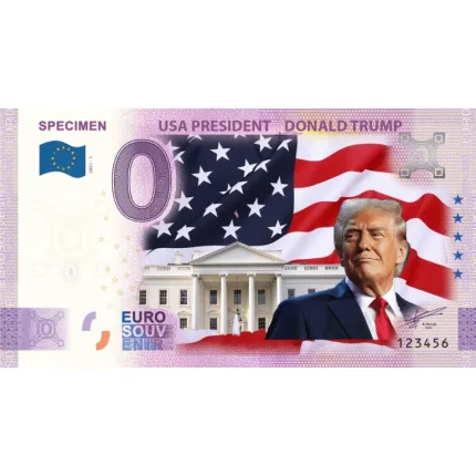 Color bill 0 euro Italy 2021 - Donald Trump