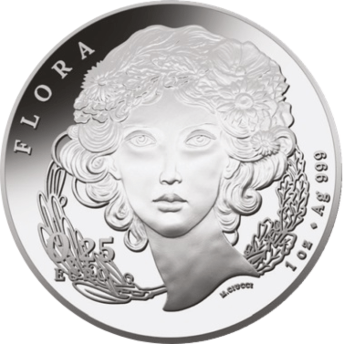 2025 italy flora and fauna Silver coin 0.25 euro Italy 2025 - Flora and Fauna - Image 2