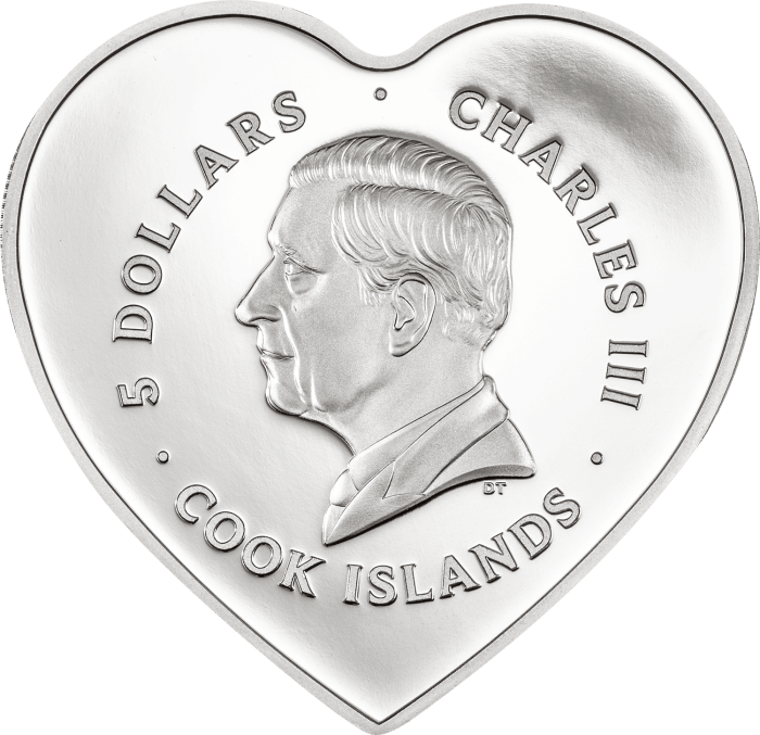 Cook Islands 2025 Brilliant Love avers Silver Coin $5 Cook Islands 2025 - Brilliant Love: Infinity - Image 2