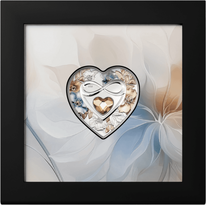 Cook Islands 2025 Brilliant Love box Silver Coin $5 Cook Islands 2025 - Brilliant Love: Infinity - Image 3