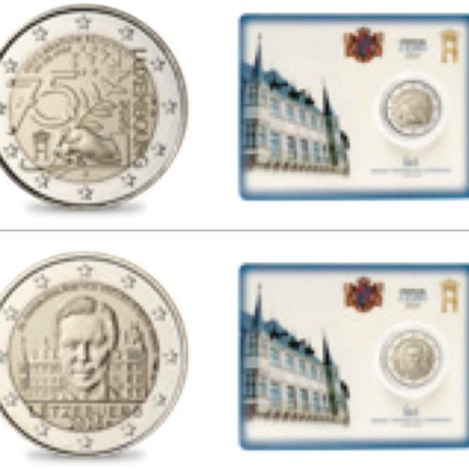 Set of 2 2 euro Luxembourg 2025 coin cards (regular version)