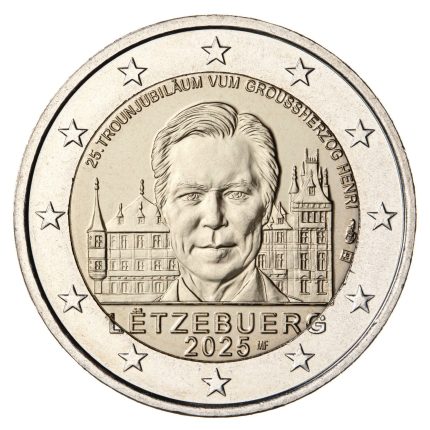 2 euros Luxembourg 2025 - 25th anniversary of the accession of Grand Duke Henri to the throne