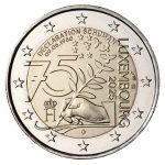 Роллы 2 евро Люксембург 2025 - 75-я годовщина декларации Шумана + 25-я годовщина вступления на престол великого герцога Хенри — изображение 2