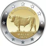 Роллы 2 евро Мальта 2025 - Мдина + Мальтийский бык — изображение 3