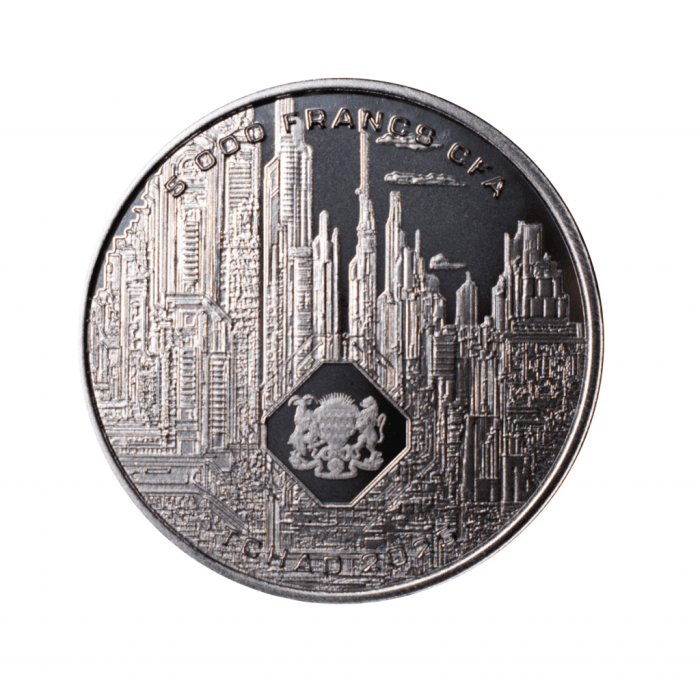Hõbemünt 5000 franki Tšaadi Vabariik 2025 - Tehisintellekt - Image 2