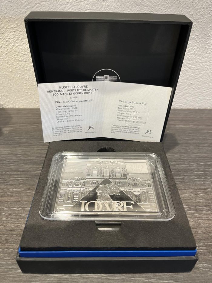 ESCLUSIVA moneta d'argento da 0,5 kg €250 Francia 2025 - Rembrandt - immagine 5