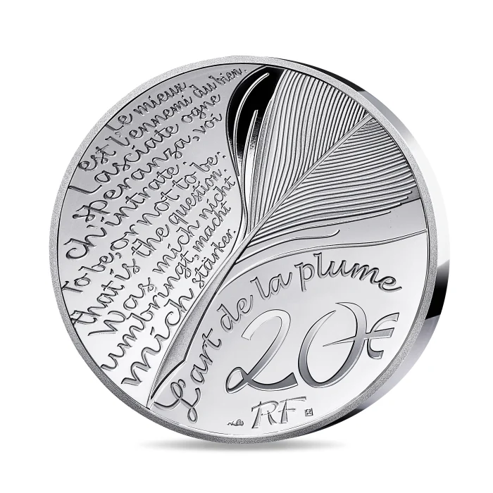 Silver coin €20 France 2025 - Jules Verne - Image 2
