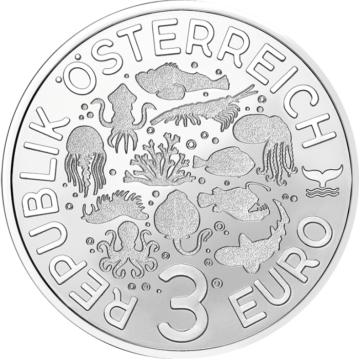 Värikolikko 3 Euro Itävalta 2025 - Tulikärpänen-kalmari - Image 3