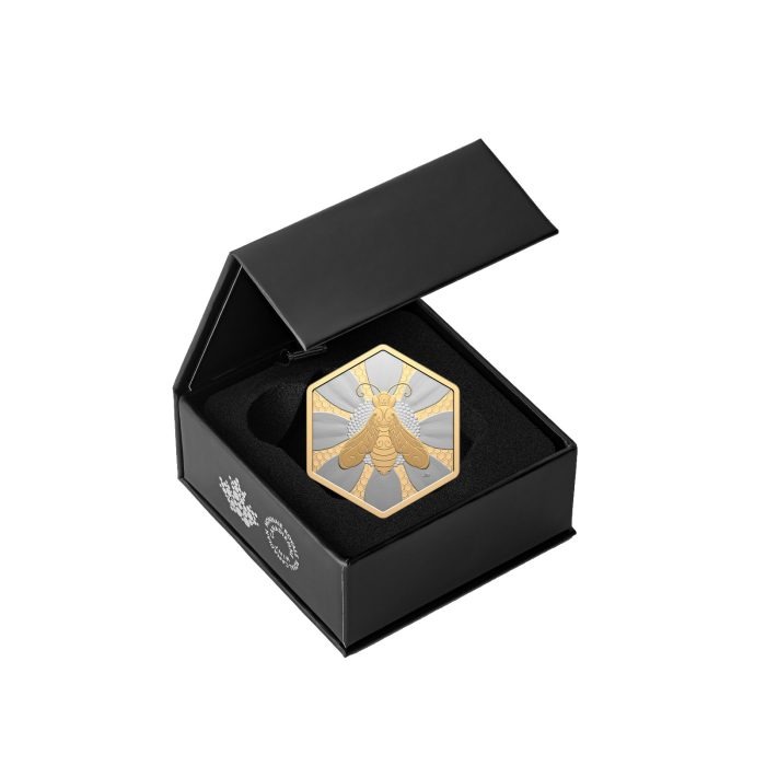 Позолоченная серебряная монета 20 долларов Канада 2025 – Медоносная пчела — изображение 4