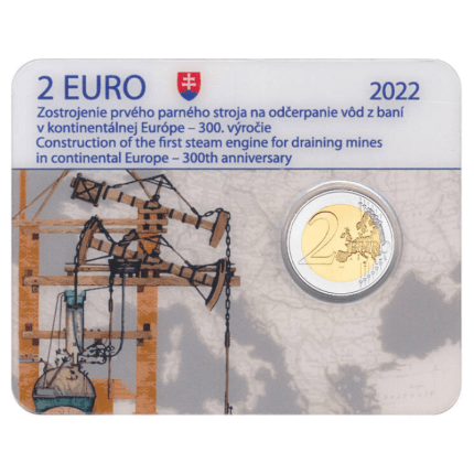 2 euroa Slovakia 2022 - Ilmakehähöyrykoneen rakentamisen 300. vuosipäivä BU