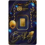 Lingote de oro de 1 gramo - Feliz cumpleaños