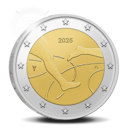 2 euroa Suomi 2025 - Suomi-Ruotsi yleisurheilun 100-vuotisjuhla