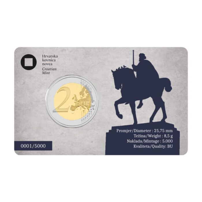 2 eurot Horvaatia 2025 – Horvaatia kuningriigi 1100. aastapäev ja kuningas Tomislavi kroonimine BU - Image 2