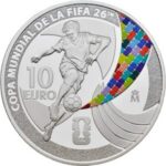 Серебряная монета 10 евро Испания 2025 – FIFA 2026