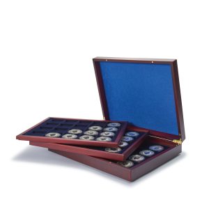VOLTERRA TRIO presentation box with square cells for 48 mm coins