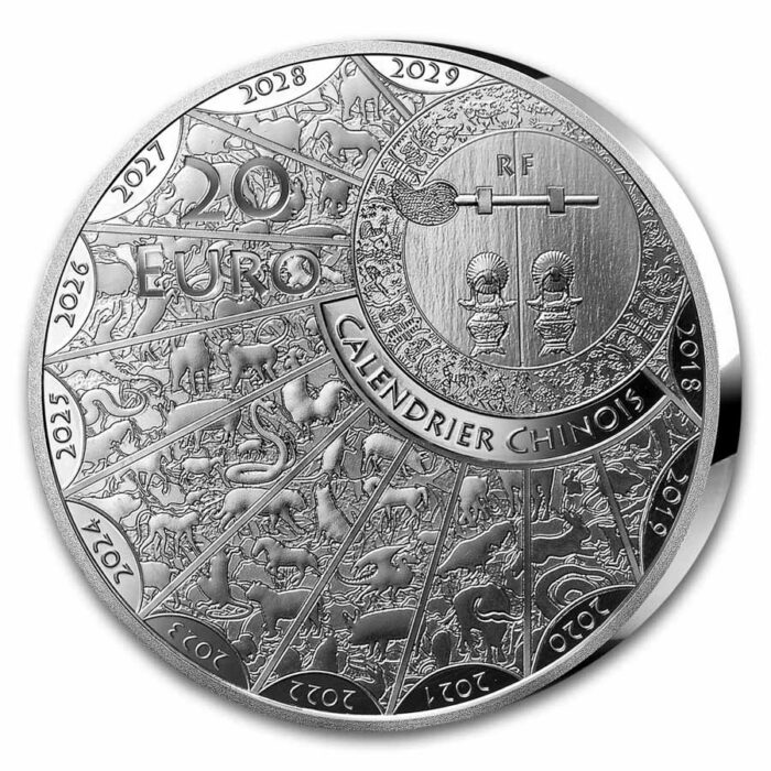 2026-france-silver-20-year-of-the-horse-hr-proof-lunar_316114_rev Серебряная монета €20 Франция 2026 – Год лошади (высокий рельеф) — изображение 2