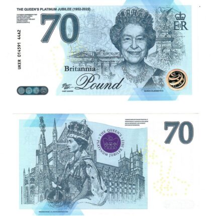 Billete de recuerdo - 70 años de la coronación de Isabel II