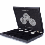 Presentation case for 10 silver coins Tudor Beasts (2oz) in capsules, black