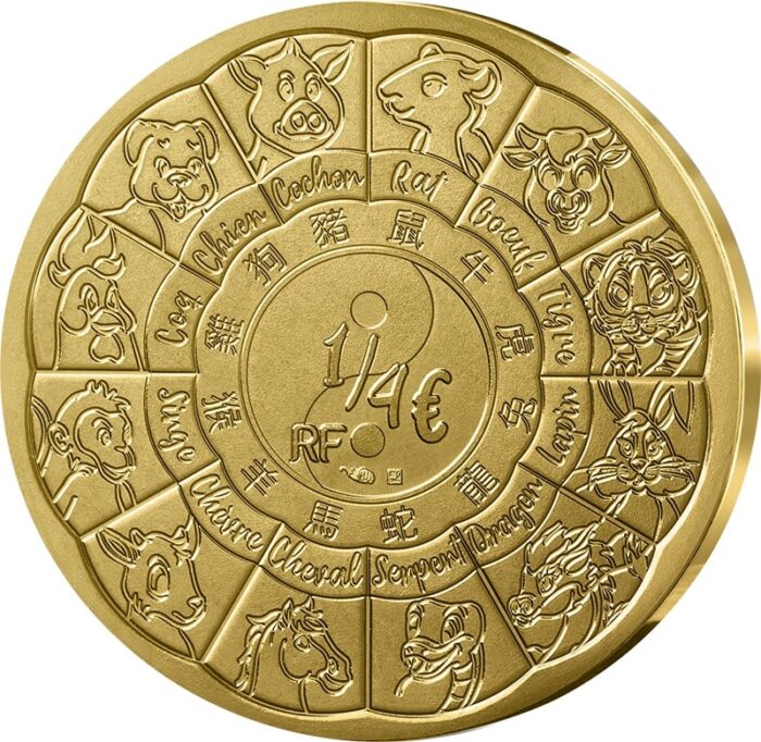 1/4 euro Francia 2026 Calendario lunar chino - Año del Caballo - Imagen 2