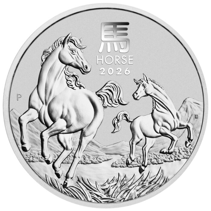 Moneda de plata de $1 del Ano del Caballo de Australia 2026 1oz BU Roll - Imagen 2