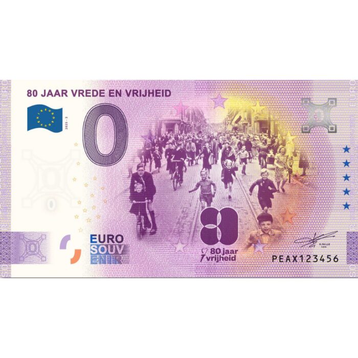 0 euros Netherlands 2025 - 80 años de paz y libertad - Imagen 1